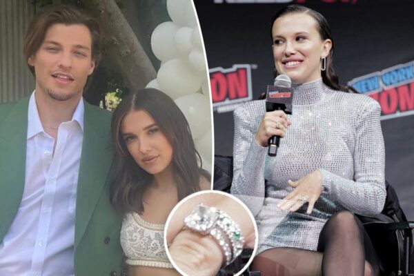 Millie Bobby Brown flaunts two rings in first sighting since Italian wedding to Jake Bongiovi