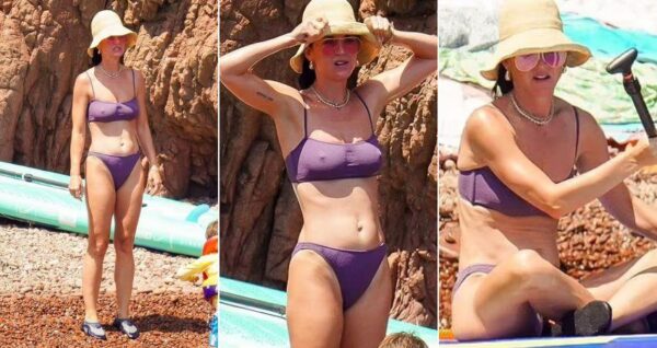 Katy Perry shows off her incredible figure in a purple bikini as she enjoys St Tropez holiday with fiance – CELEB NEWS