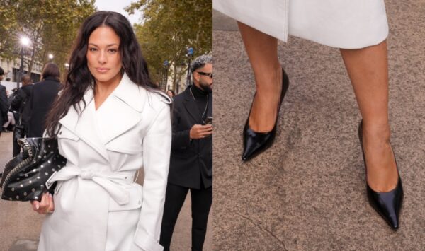 Ashley Graham Flatters Her Feet in Classic Black Pumps at Stella McCartney’s Spring 2025 Show in Paris